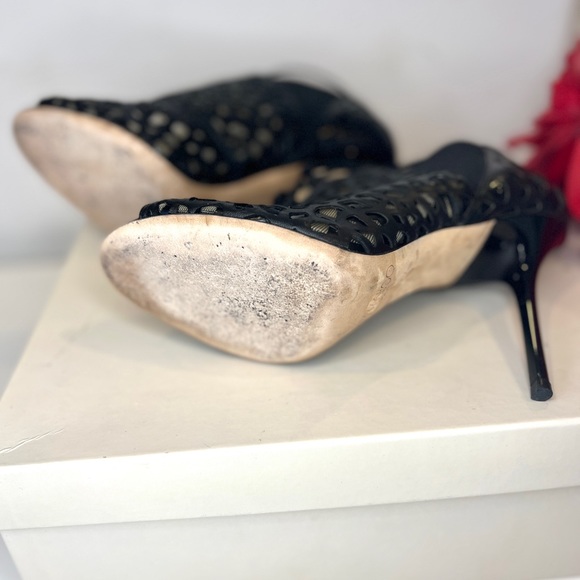 Jimmy Choo Black Tactic Lace-Up Cutout Bootie Pump Size 37 (US 7) - Picture 12 of 12